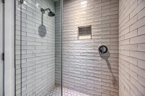 Bathtub, hair dryer, towels