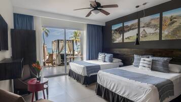 Chambre Double Premium, 2 grands lits, vue mer (Accesible Room) | 1 chambre, draps en coton égyptien, literie de qualité supérieure