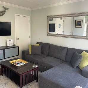 Televisio, DVD-soitin, kirjoja