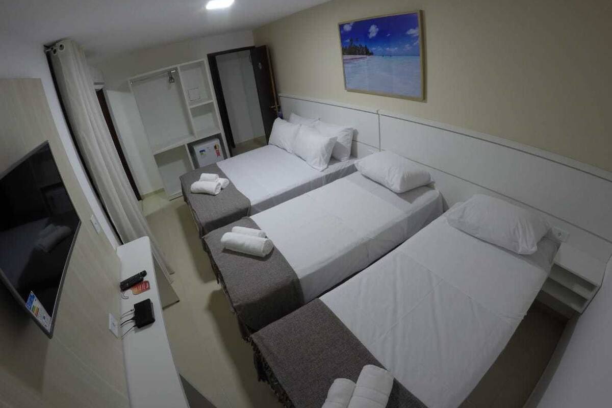 Vierbettzimmer | Minibar, kostenloses WLAN, Bettwäsche