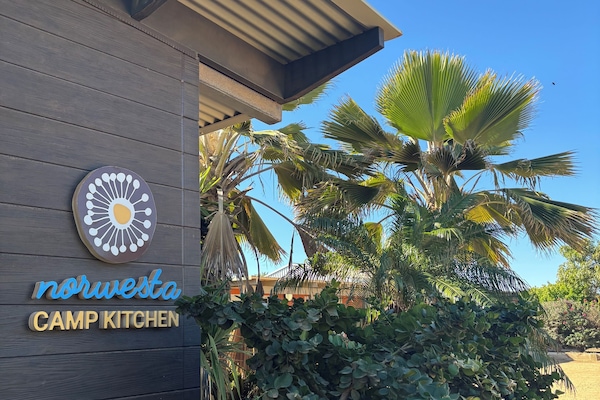 Fridge, microwave, electric kettle