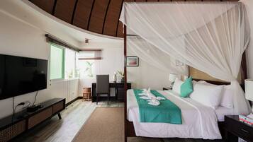 Chambre Luxe, 1 trĂšs grand lit, accĂšs piscine, en front de plage (Dome)