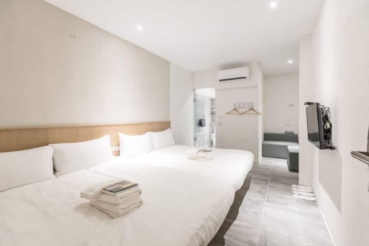 Blackout drapes, soundproofing, WiFi (free), bed sheets