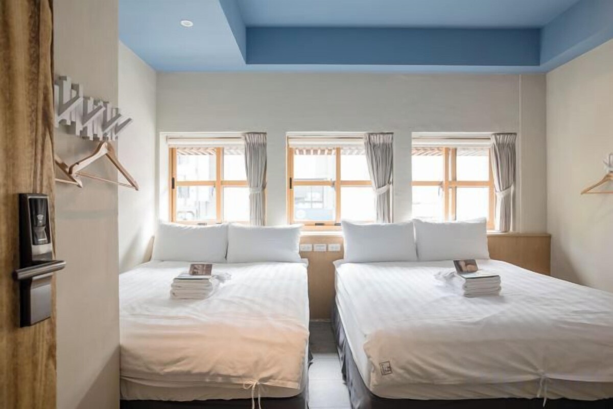 Blackout drapes, soundproofing, WiFi (free), bed sheets