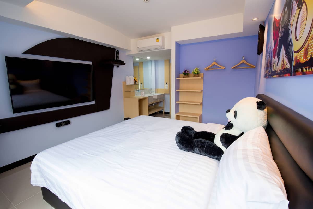 Deluxe-Doppelzimmer | 1 Schlafzimmer, Verdunkelungsvorhänge, kostenloses WLAN, Bettwäsche