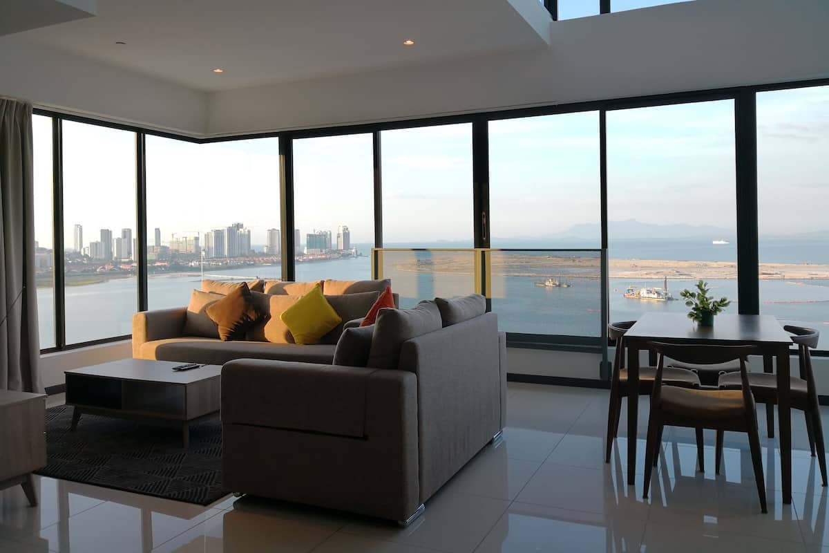 Apartemen Standar, Beberapa Tempat Tidur, pemandangan laut terbatas (SG12-1) | Area keluarga | TV layar datar