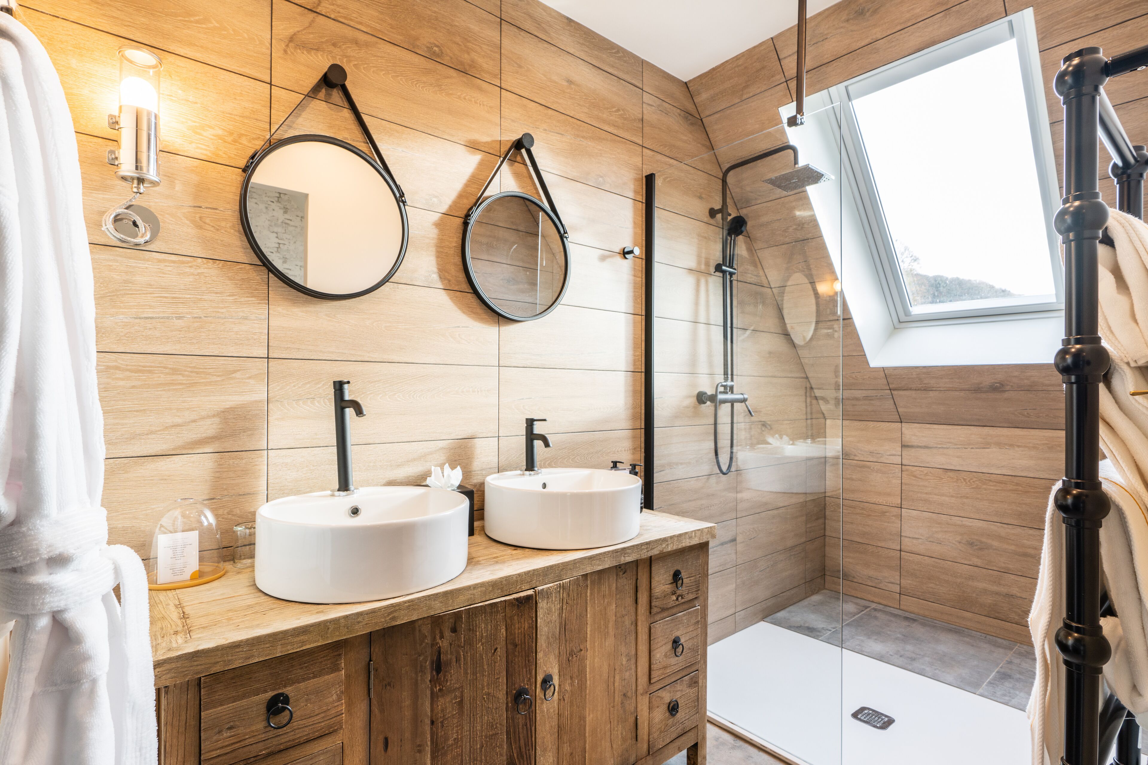 superior double room (cuty room) | bathroom | hair dryer, bathrobes, towels, soap