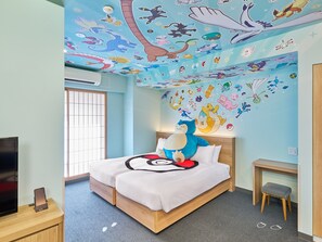 Pokémon ROOM | Down comforters, in-room safe, desk, free WiFi