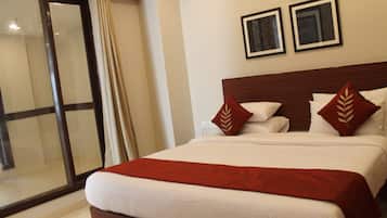 ห้องดีลักซ์ | เครื่องนอนป้องกันสารก่อภูมิแพ้, ผ้านวมขนเป็ด, เตียง Tempur-Pedic