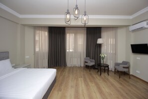 Superior Double Room, City View | Premium bedding, minibar, in-room safe, individually furnished - A Hotel Yerevan (Yerevan)