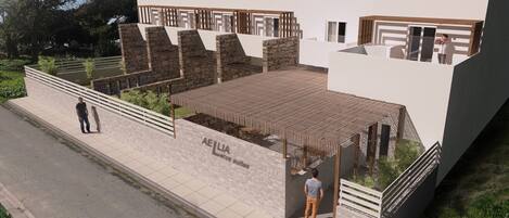 Façade de l’hébergement