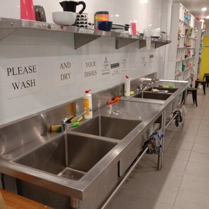 Shared fridge, microwave