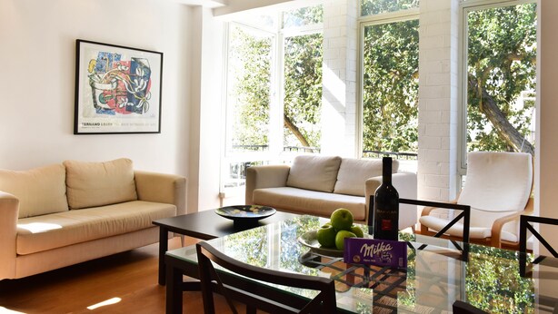 Apartment, 2 Queen Beds | Living area | Flat-screen TV