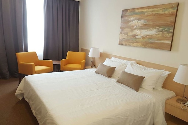 Desk, blackout drapes, rollaway beds, free WiFi