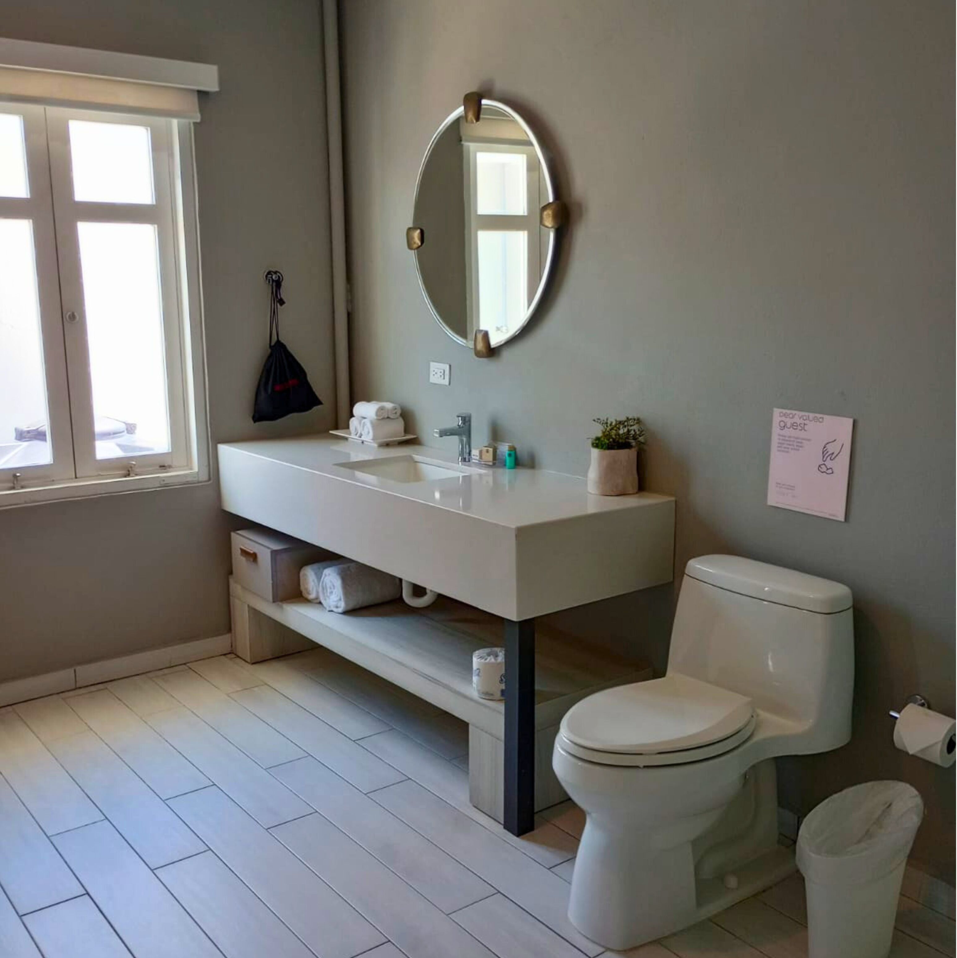 standard room | bathroom | shower, designer toiletries, hair dryer, towels