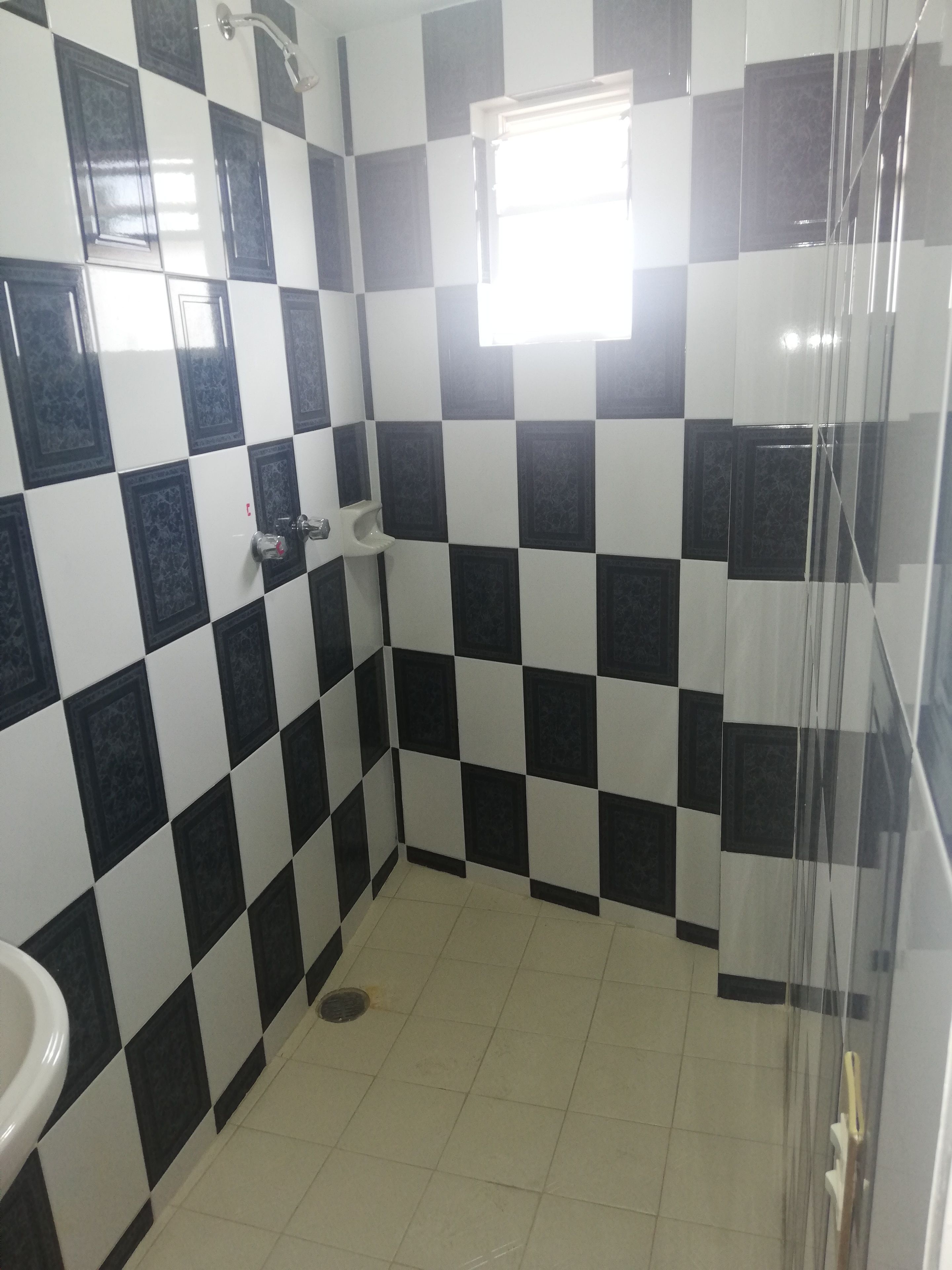 shower, towels, soap, shampoo