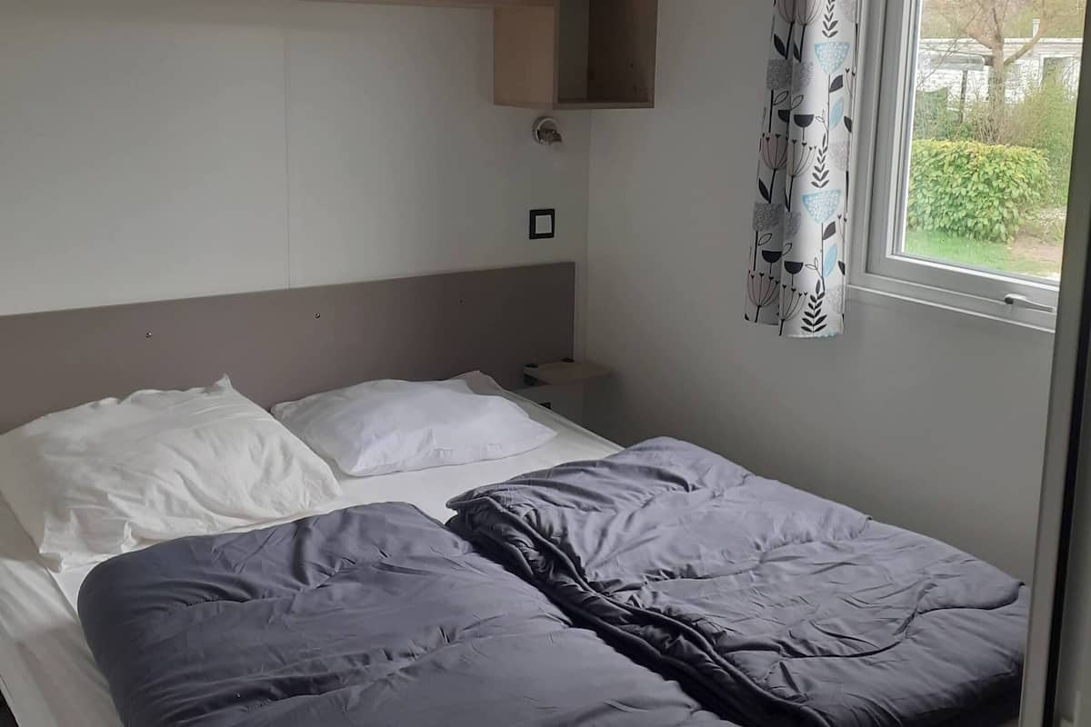 Deluxe stacaravan (Double terrasse) | 2 slaapkamers, gratis wifi