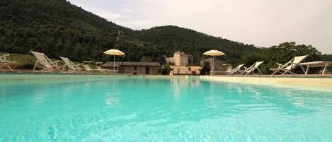 Indoor pool, outdoor pool, open 8:00 AM to 10:00 PM, pool umbrellas