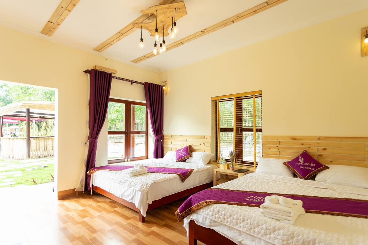 panoramic quadruple room | premium bedding, pillow-top beds, desk, blackout curtains