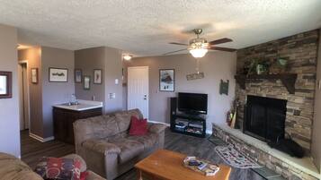 House | Living area | Flat-screen TV, fireplace, DVD player