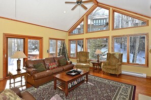House | Living room | Flat-screen TV, fireplace, DVD player - Schussboomer`s Retreat (Davis)