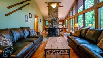 House | Living room | TV, fireplace, DVD player, table football