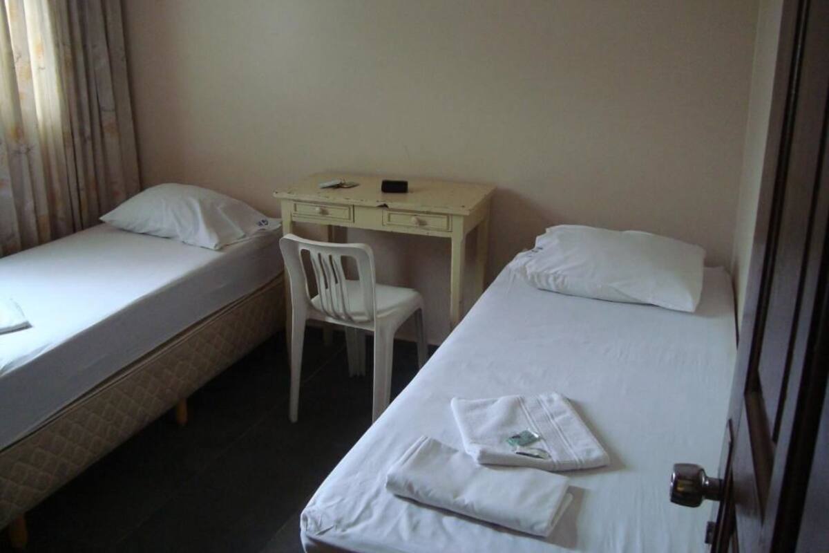 Desk, free WiFi, bed sheets