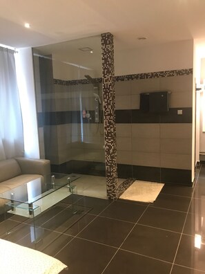 Penthouse (Parter) | Bathroom shower - Studio Apartament Centrum Katowice (Katowice)