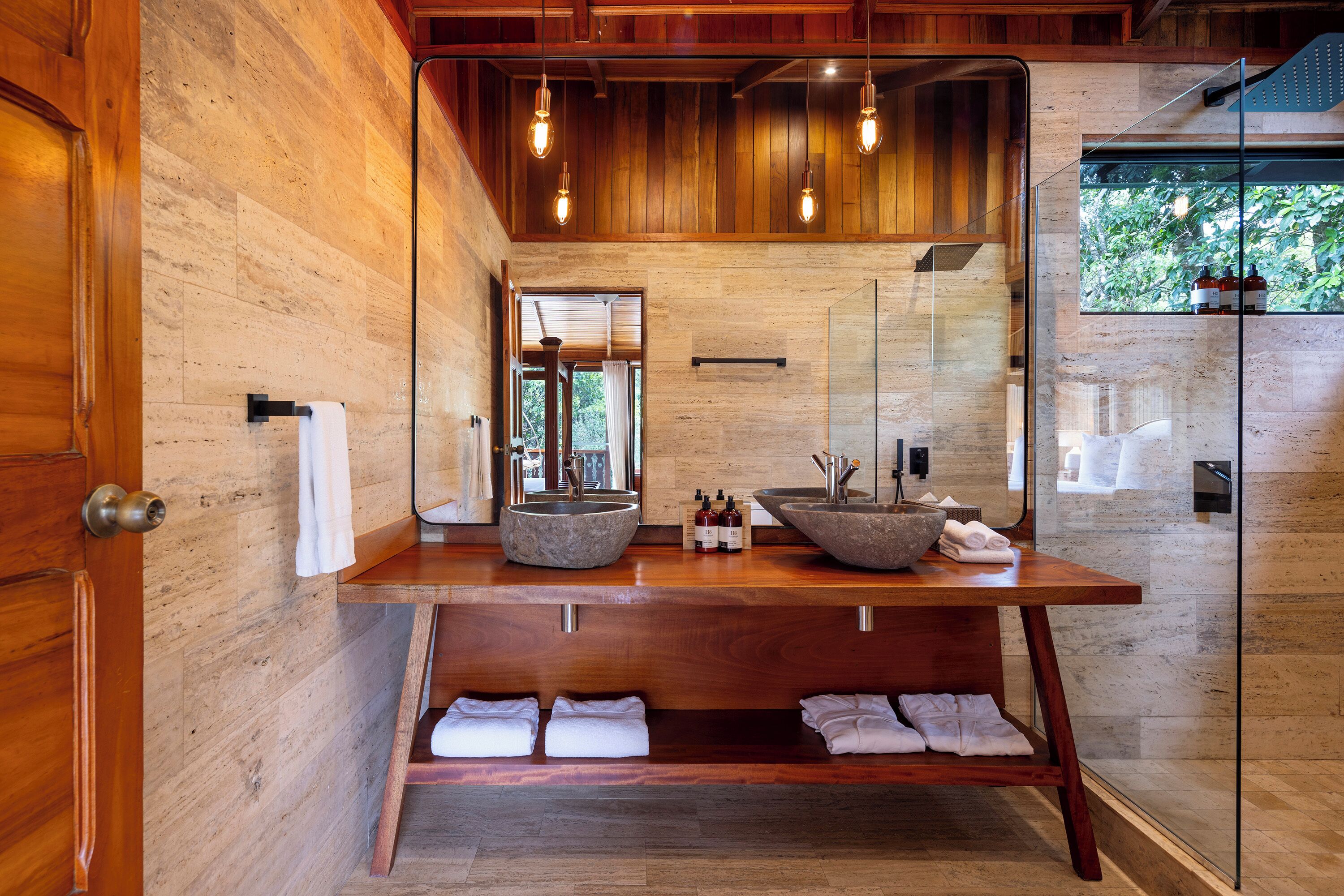 canopy | bathroom | eco-friendly toiletries, hair dryer, bathrobes, slippers