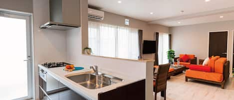 Top Floor SUNSET SUITE CONDO, Non Smoking | Private kitchen | Full-size fridge, microwave, stovetop, electric kettle