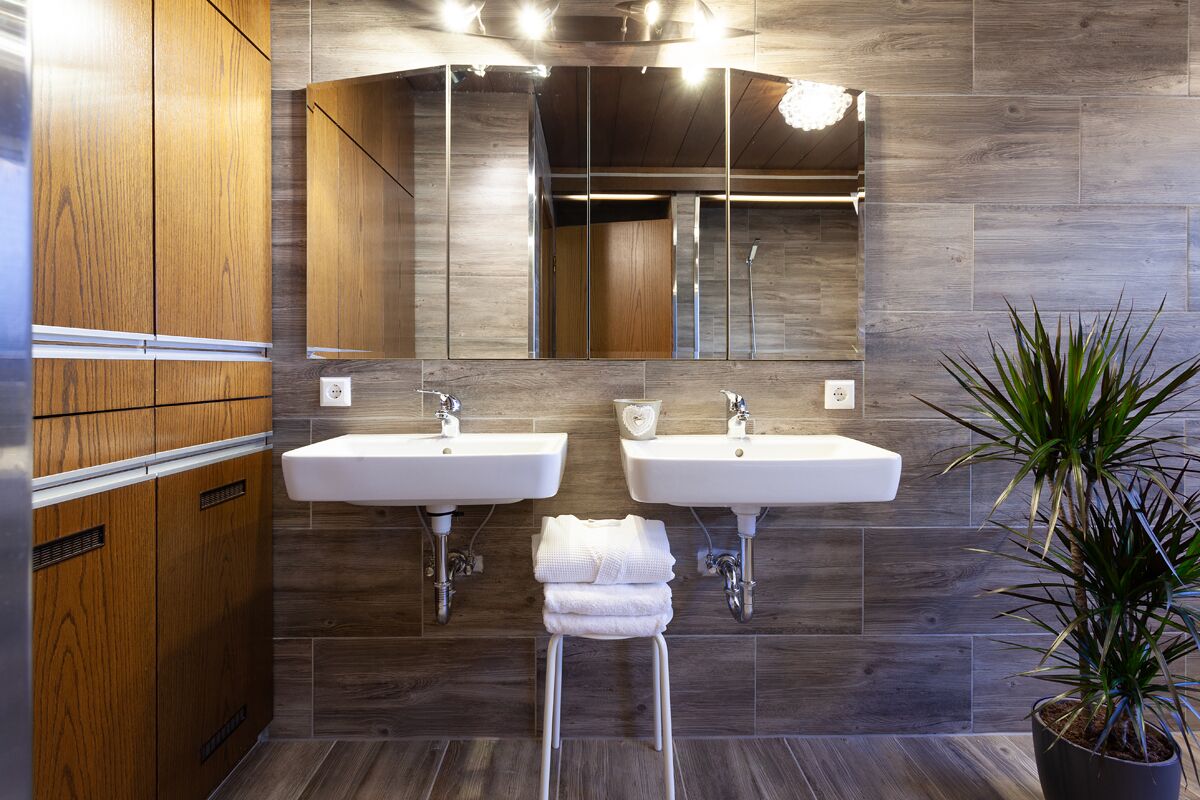 apartment, 1 bedroom, mountain view | bathroom | shower, designer toiletries, hair dryer, slippers