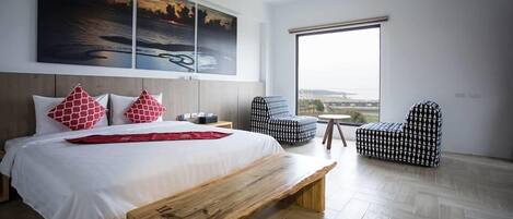 Sea View Double Room | Desk, blackout curtains, rollaway beds, free WiFi