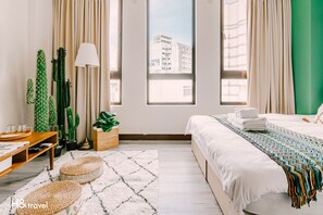 Habitación doble superior | Cortinas opacas, wifi gratis, ropa de cama