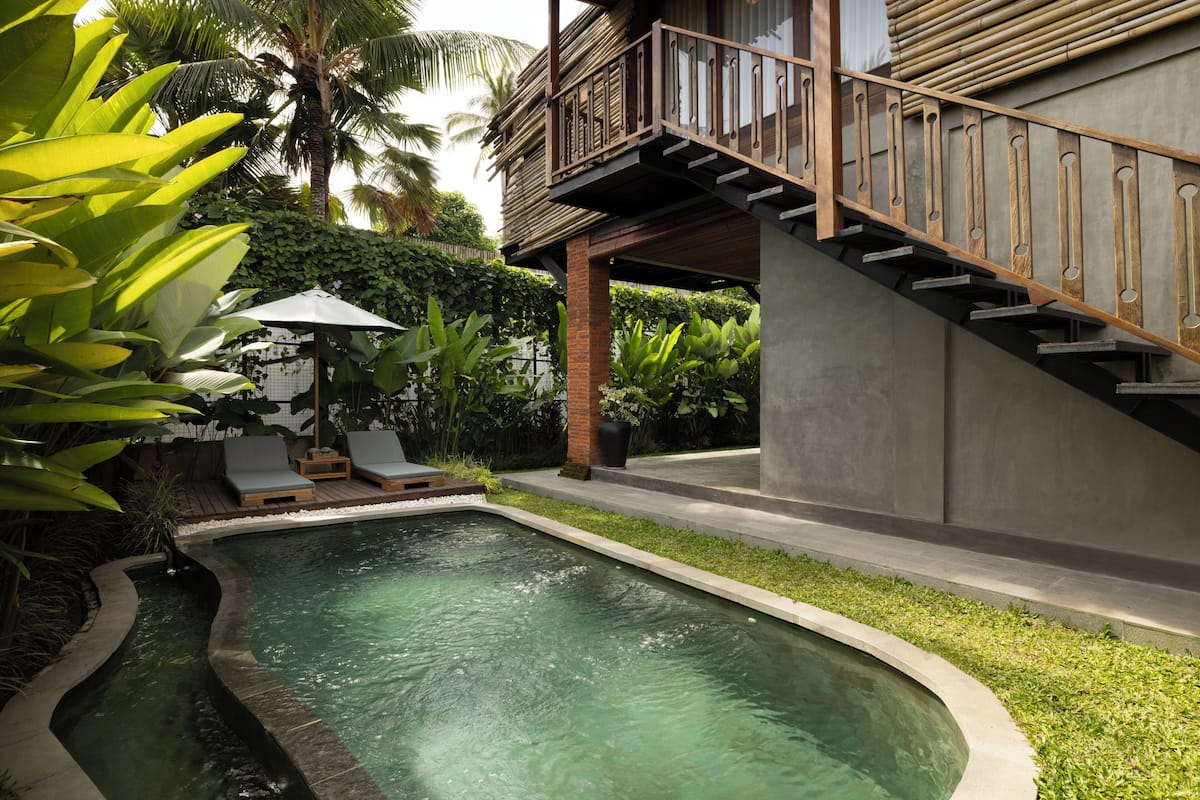 Villa, Pool View | Egyptian cotton sheets, premium bedding, minibar, in-room safe