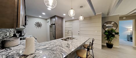 Condo, 2 Bedrooms | Private kitchen | Fridge, oven, coffee/tea maker, toaster