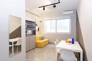 Apartment, 1 Bedroom, City View (B4) | Private kitchen | Fridge, stovetop, coffee/tea maker, electric kettle - Monastiraki Place (Athens)
