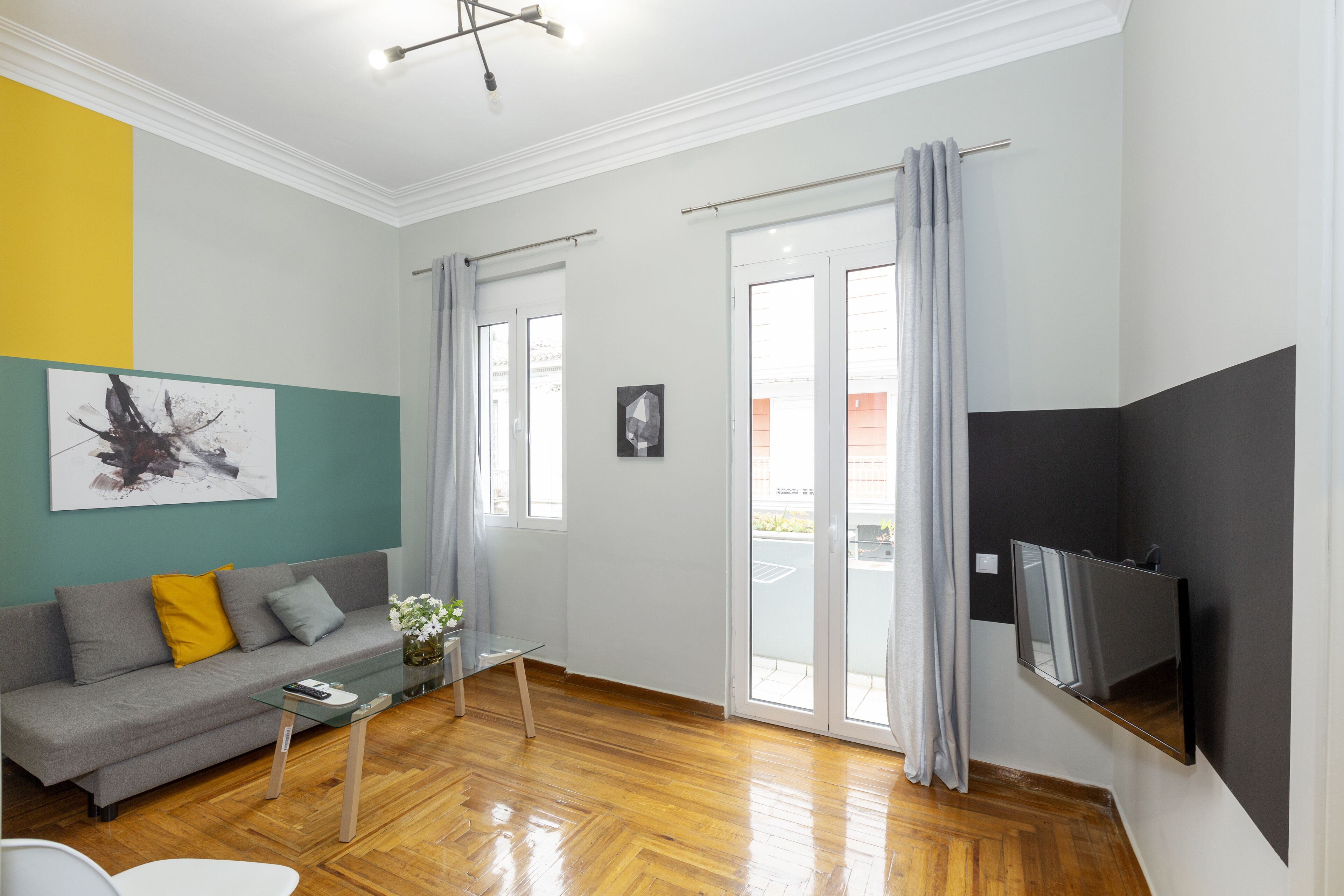 Apartamento, 1 quarto, sacada (K6) | Área de estar | TV de tela plana