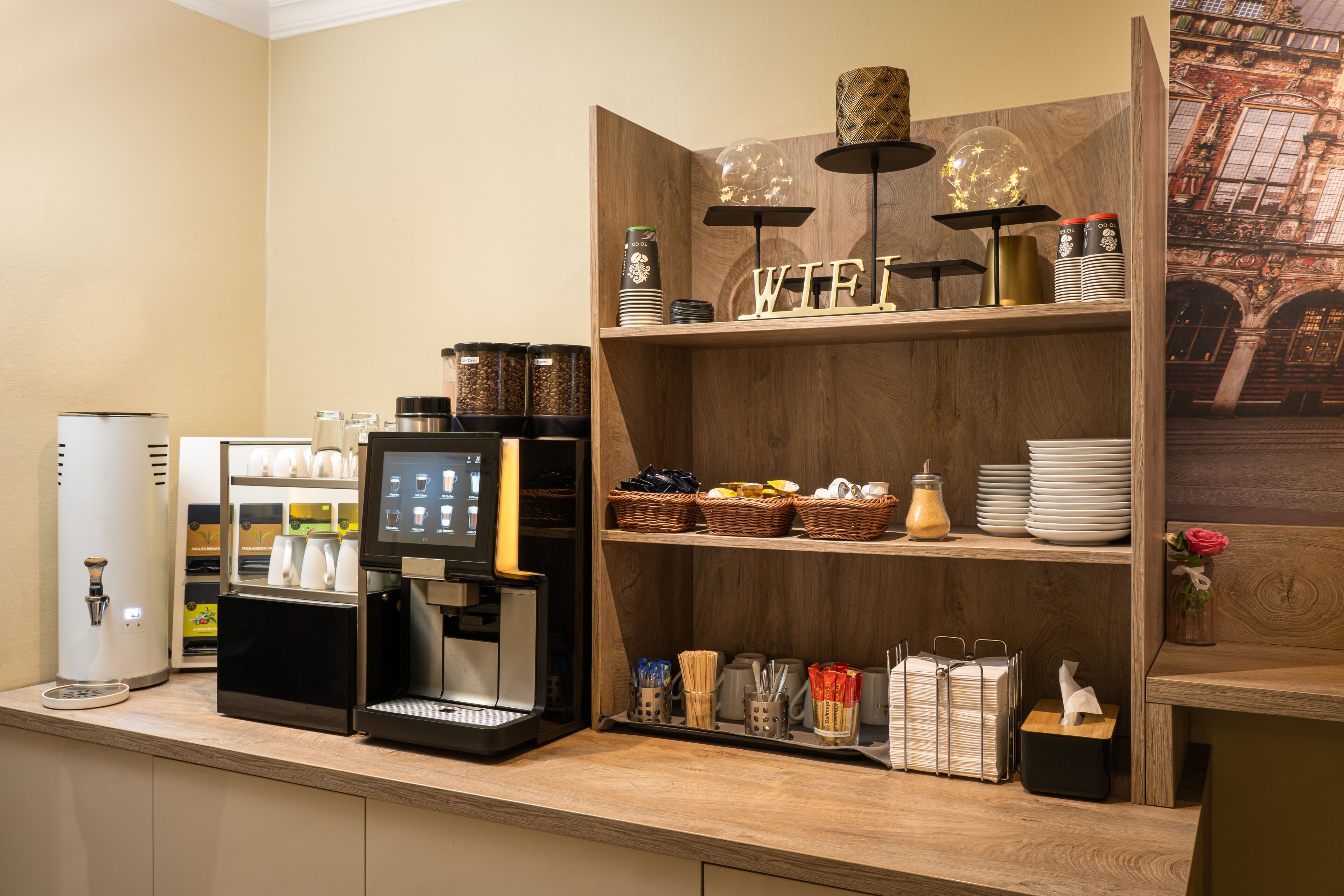 daily buffet breakfast (eur 17 per person)