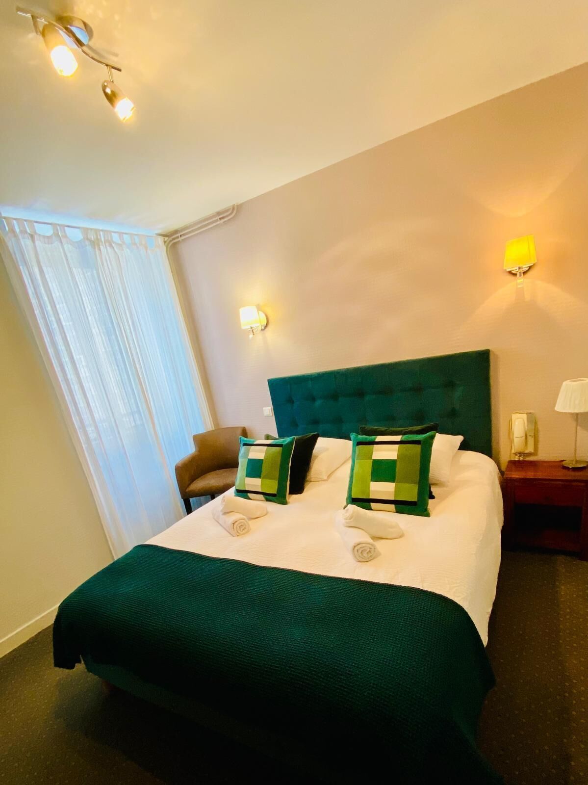 double room | desk, blackout curtains, soundproofing, iron/ironing board