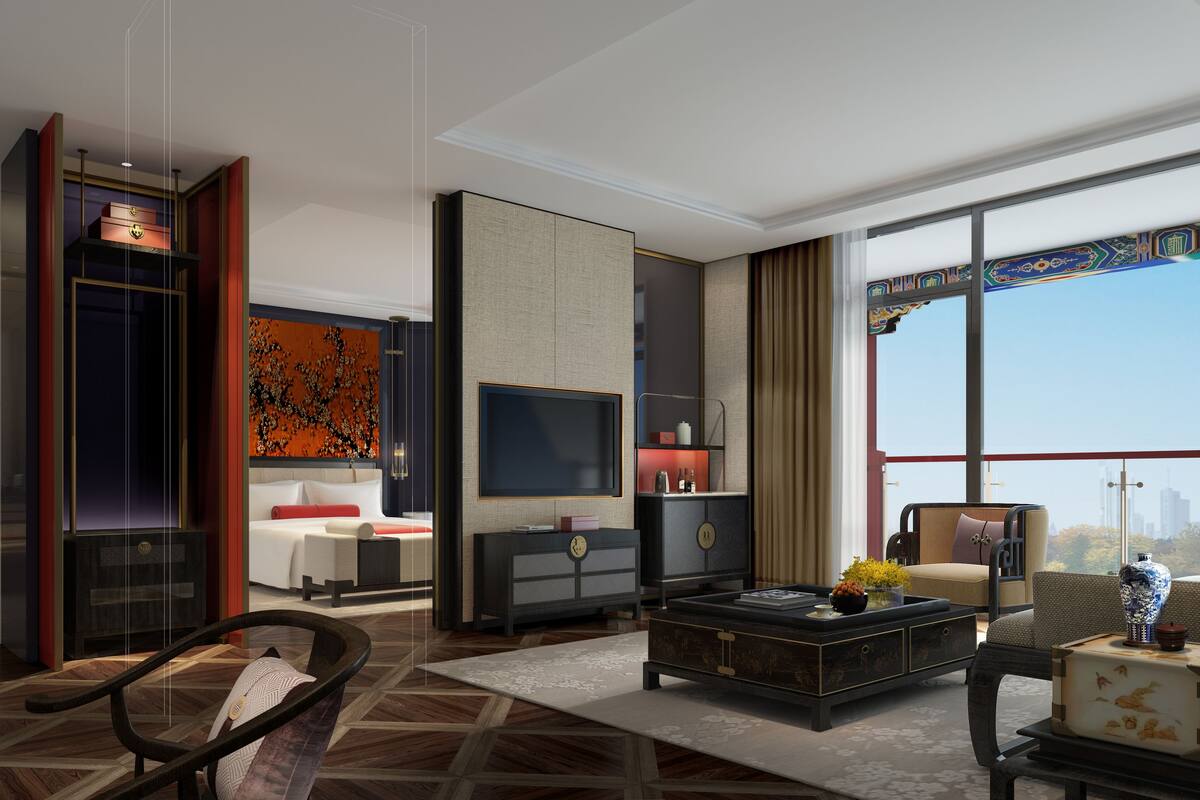 Suite Panoramique, vue ville | Literie hypoallergénique, couette en duvet d'oie