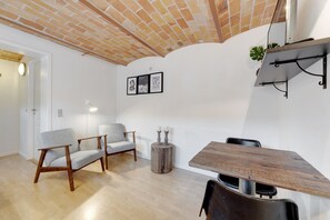 Basic Apartment (B) | Living area | Flat-screen TV - Adventure Park Apartments (Ringkobing)