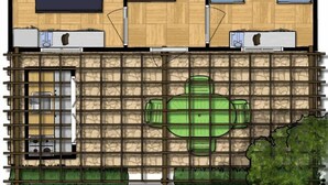 บ้านเคลื่อนที่, หลายเตียง (4 POSTI CUCINA ESTERNA) | ผังชั้นอาคาร