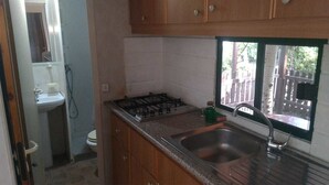 บ้านเคลื่อนที่, หลายเตียง (4 POSTI CUCINA INTERNA) | ครัวขนาดเล็กส่วนตัว | ตู้เย็นขนาดใหญ่, เตาประกอบอาหาร, เครื่องครัว/จาน/ช้อนส้อม