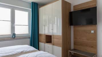 Soundproofing, free cots/infant beds, free WiFi, bed sheets