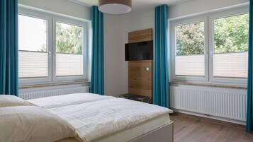 Kedap suara, tempat tidur bayi gratis, Wi-Fi gratis, dan seprai linen