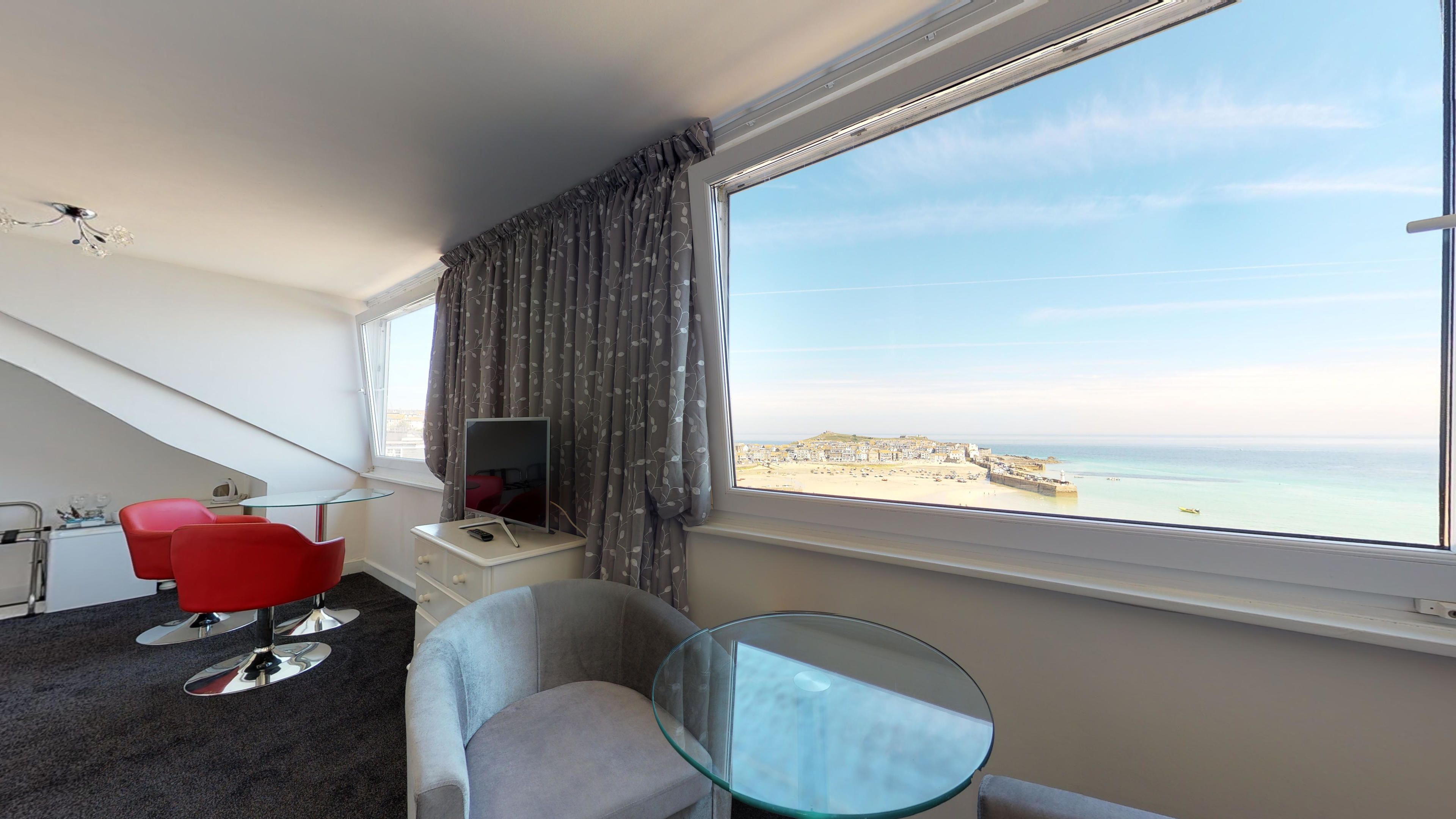 Panoramic Double Room, Harbor View | Egyptian cotton sheets, premium bedding, individually decorated
