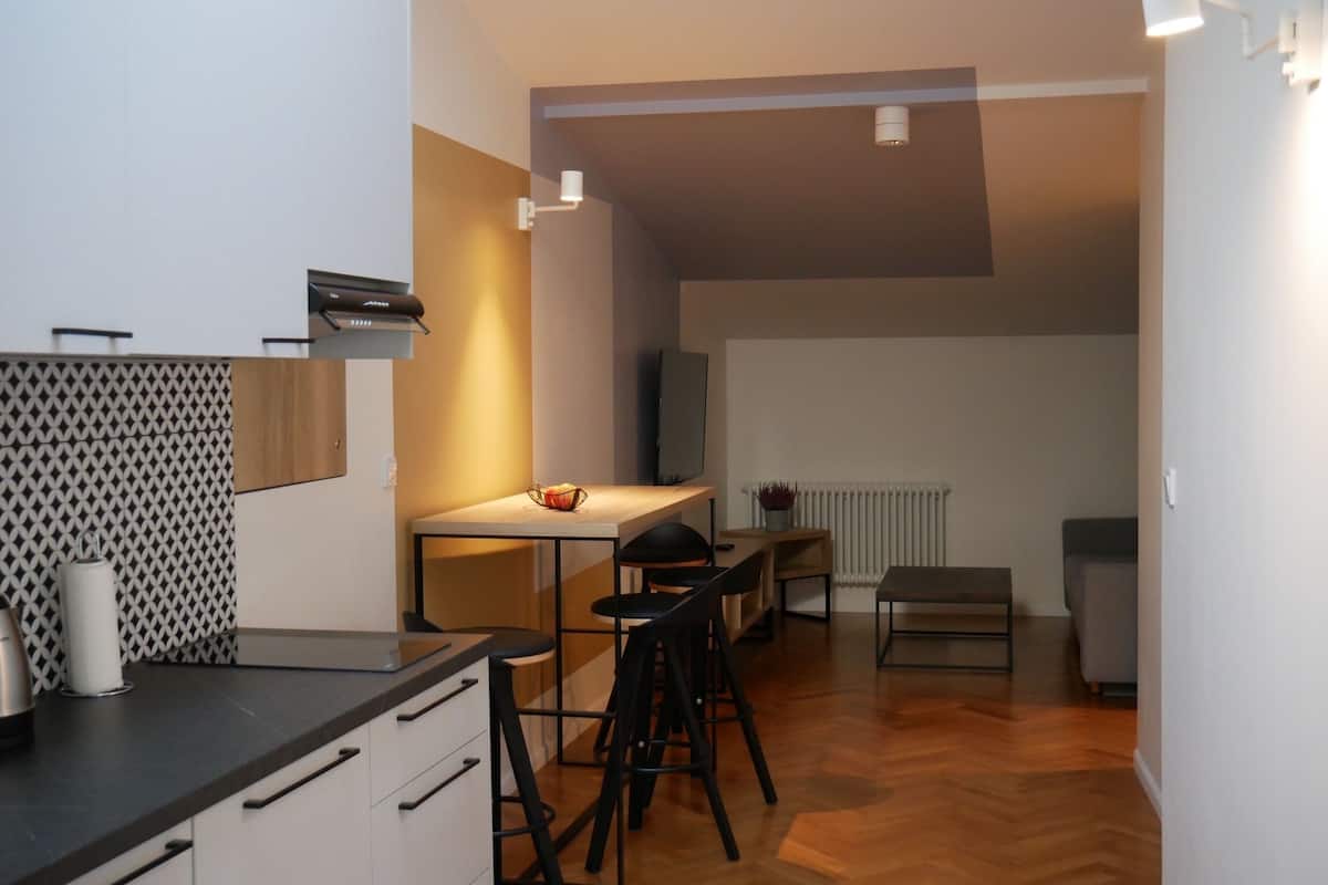 Appartement Standard | Aire de séjour | Téléviseur à écran plat, Netflix, services de diffusion en continu