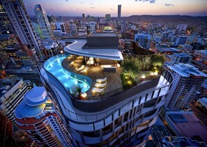 Outdoor pool, an infinity pool