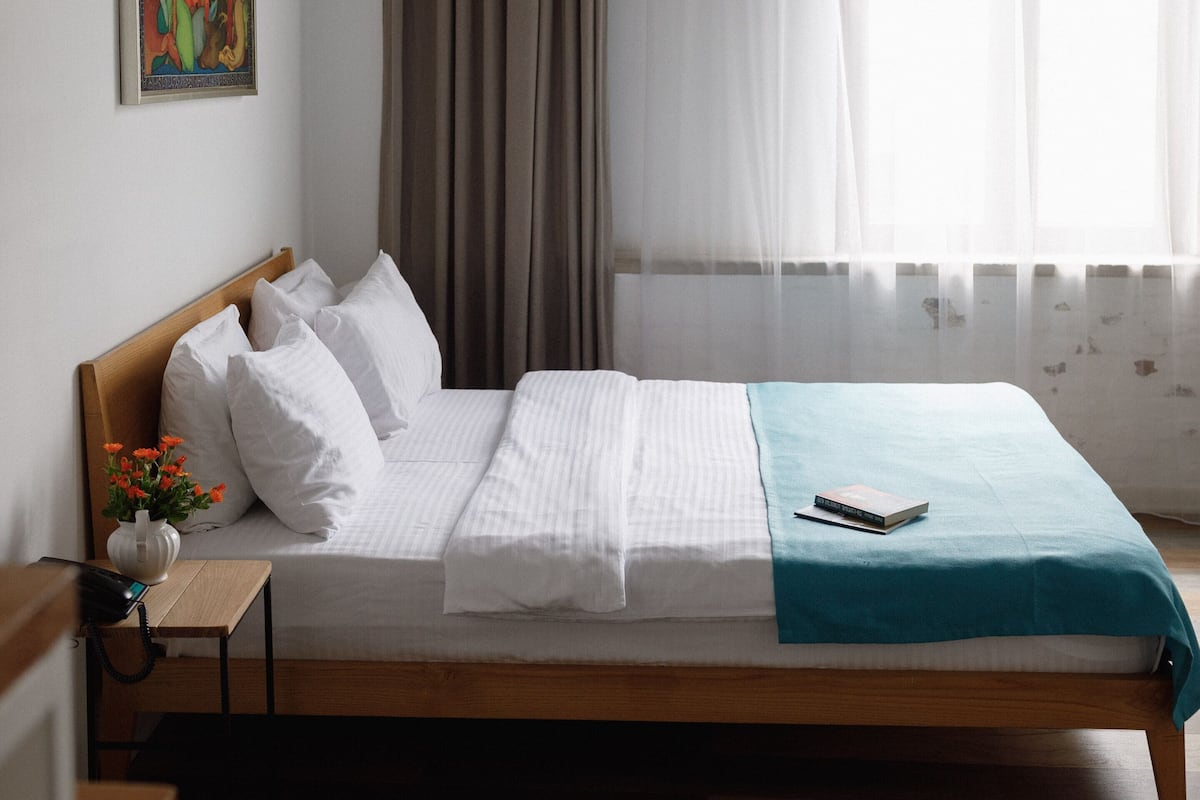 1 habitación y ropa de cama de alta calidad