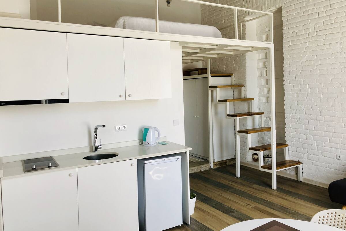 1 habitación y ropa de cama de alta calidad